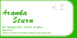 aranka sturm business card